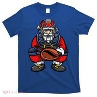 Xmas Catcher Santa Claus Christmas Baseball Gift T-Shirt thumb 0