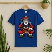 Xmas Catcher Santa Claus Christmas Baseball Gift T-Shirt thumb 2