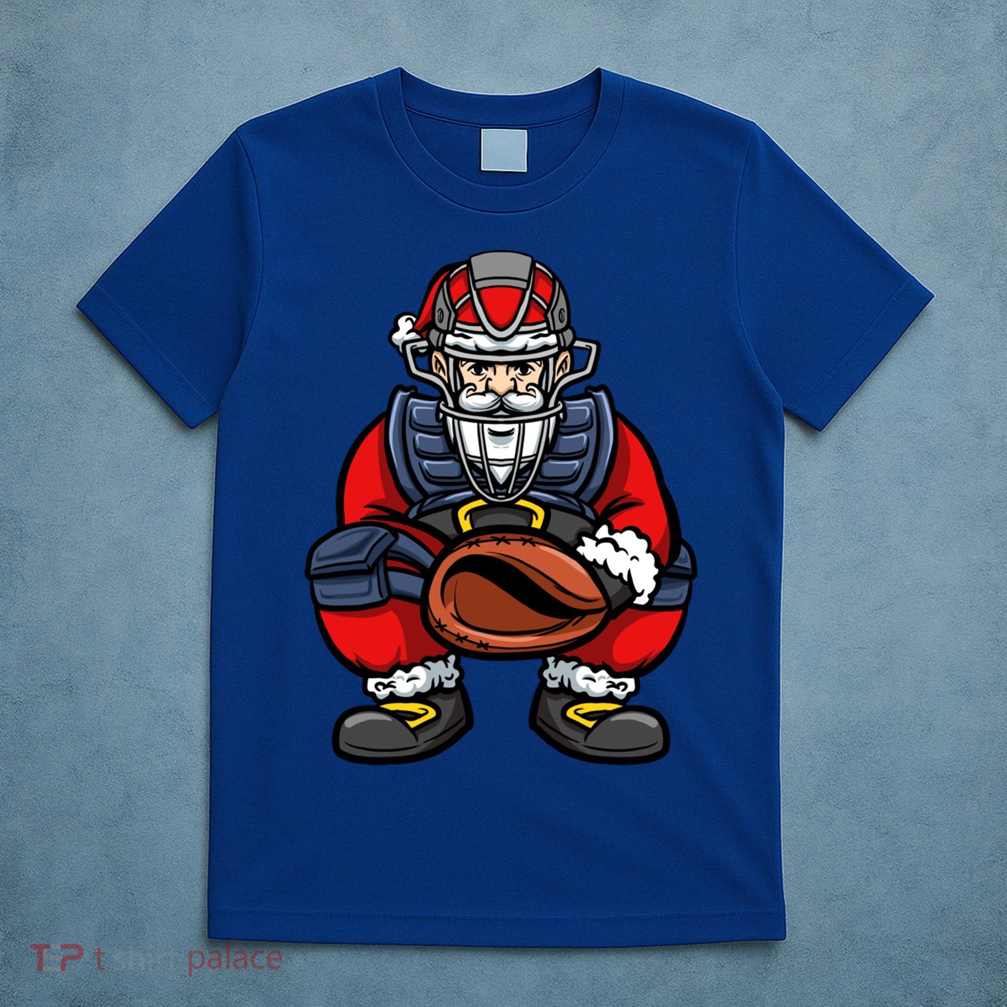 Xmas Catcher Santa Claus Christmas Baseball Gift T-Shirt