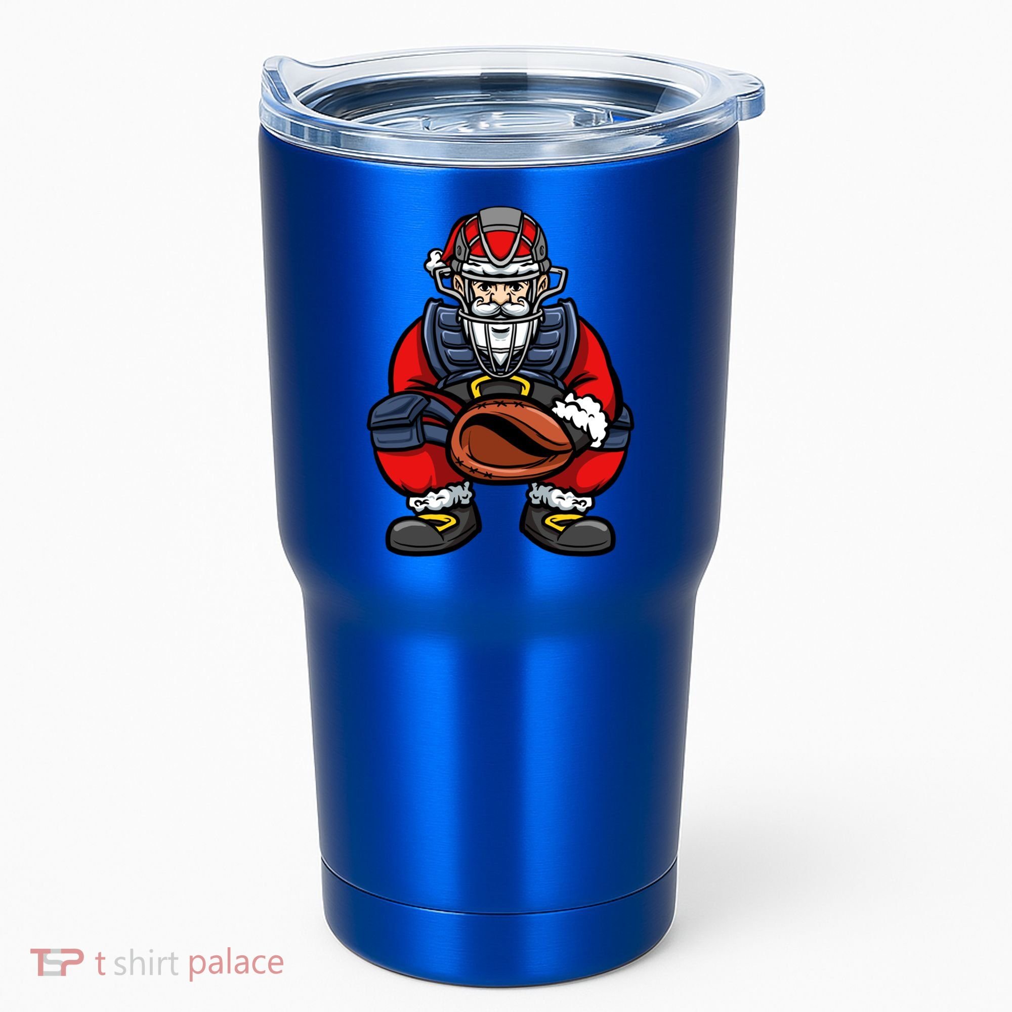 Xmas Catcher Santa Claus Christmas Baseball Gift Tumbler