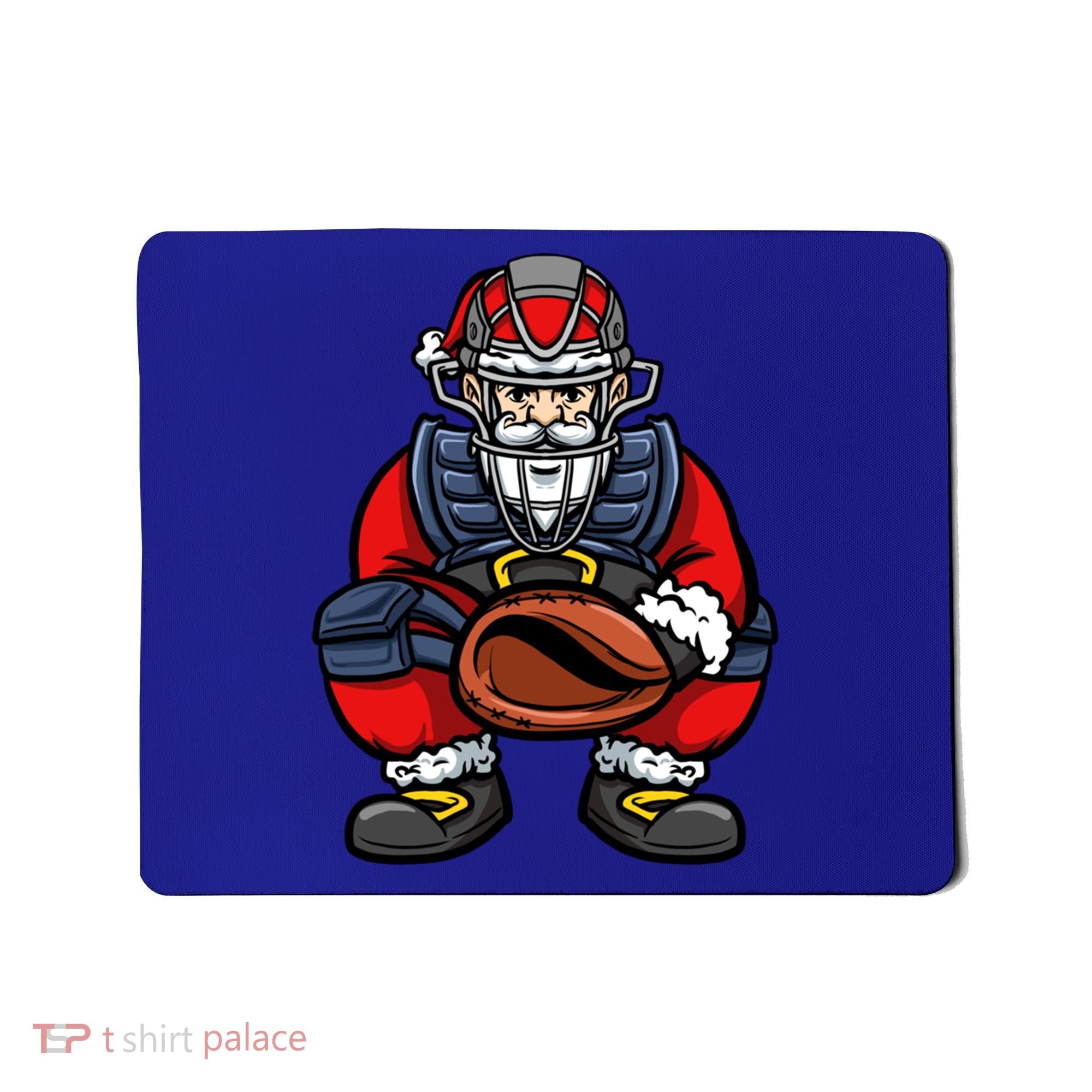 Xmas Catcher Santa Claus Christmas Baseball Gift Mousepad