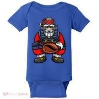 Xmas Catcher Santa Claus Christmas Baseball Gift Baby Bodysuit thumb 0