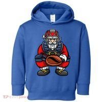 Xmas Catcher Santa Claus Christmas Baseball Gift Toddler Hoodie thumb 0