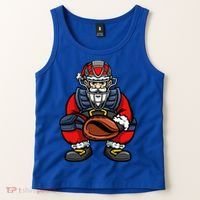Xmas Catcher Santa Claus Christmas Baseball Gift Tank Top thumb 2