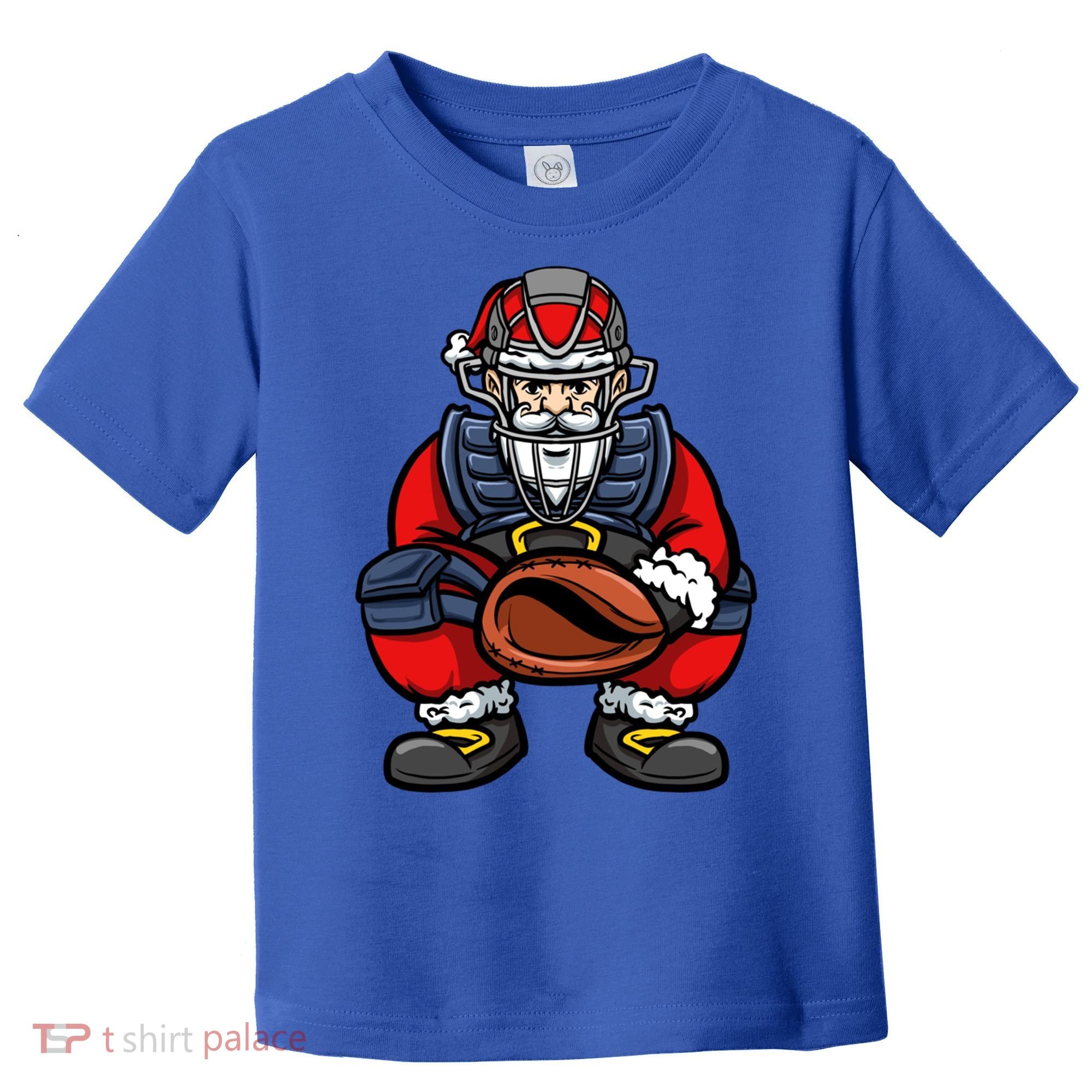 Xmas Catcher Santa Claus Christmas Baseball Gift Toddler T-Shirt