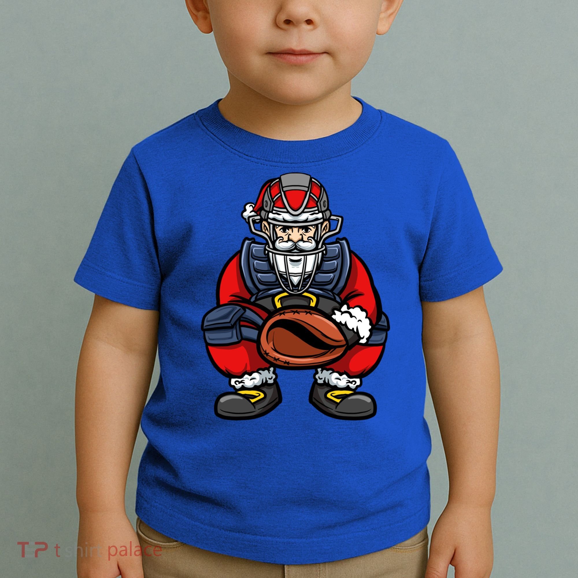 Xmas Catcher Santa Claus Christmas Baseball Gift Toddler T-Shirt