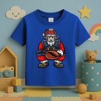 Xmas Catcher Santa Claus Christmas Baseball Gift Toddler T-Shirt thumb 3