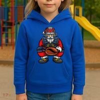 Xmas Catcher Santa Claus Christmas Baseball Gift Kids Hoodie thumb 3
