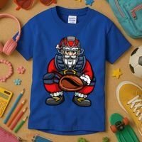 Xmas Catcher Santa Claus Christmas Baseball Gift Kids T-Shirt thumb 3