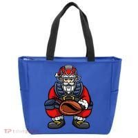 Xmas Catcher Santa Claus Christmas Baseball Gift Tote Bag thumb 0