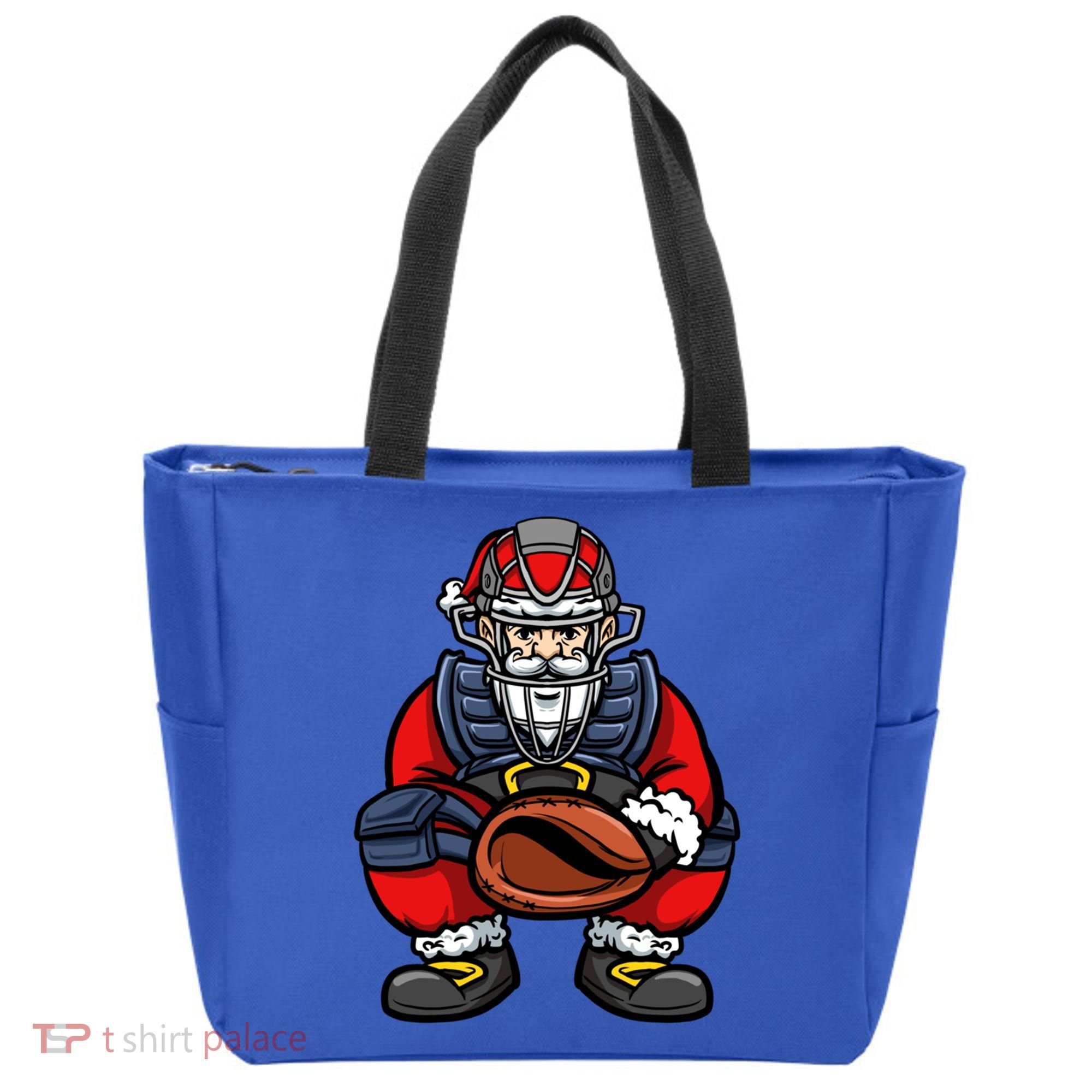 Xmas Catcher Santa Claus Christmas Baseball Gift Tote Bag