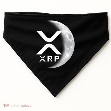 XRP Cryptocurrency To The Moon USA-Made Doggie Bandana