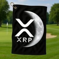 XRP Cryptocurrency To The Moon Golf Towel thumb 1