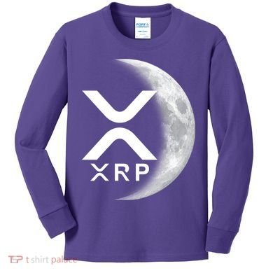 XRP Cryptocurrency To The Moon Kids Long Sleeve Shirt