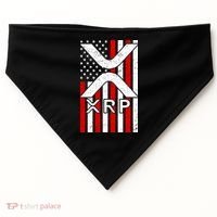 XRP Cryptocurrency USA American Flag USA-Made Doggie Bandana thumb 0