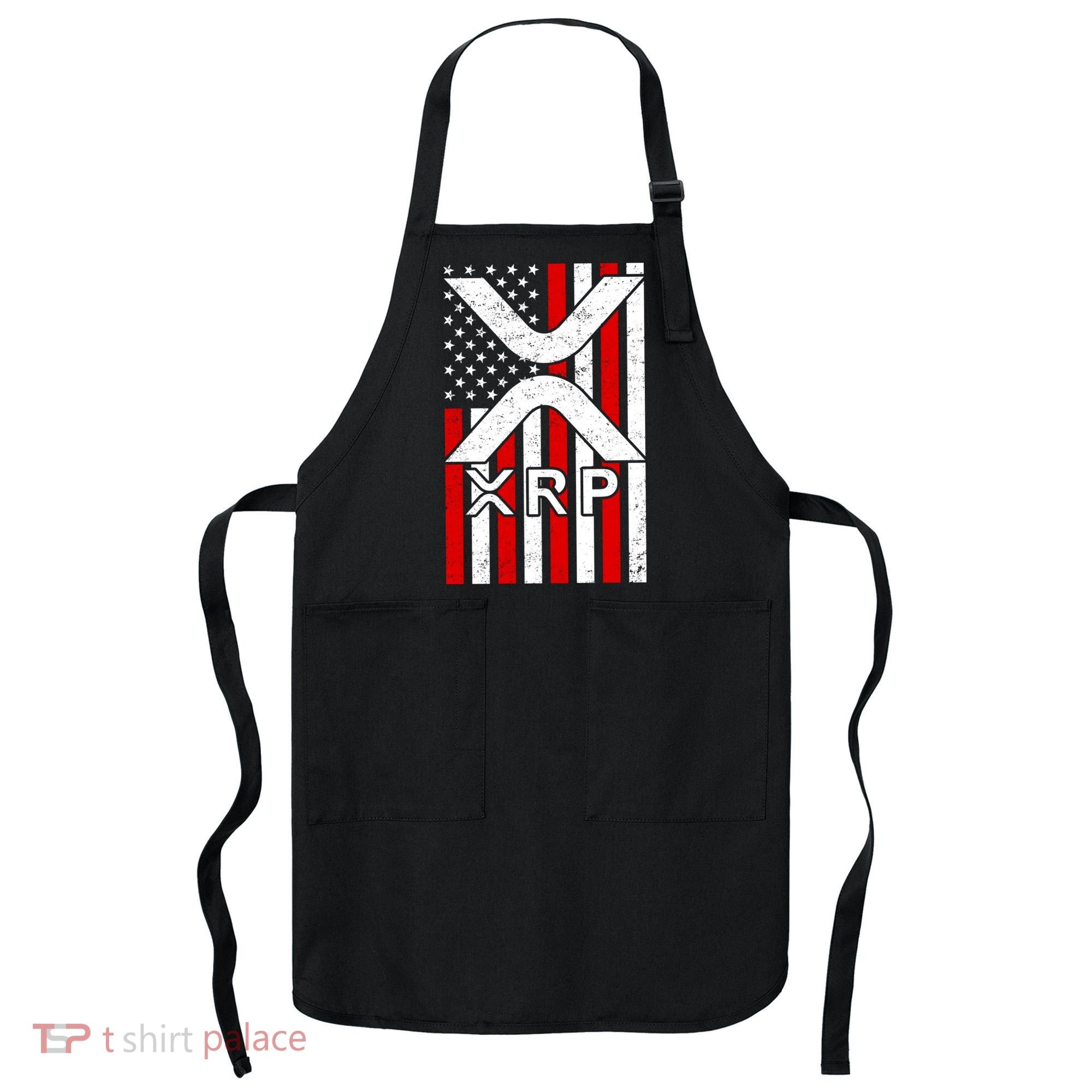 XRP Cryptocurrency USA American Flag Apron