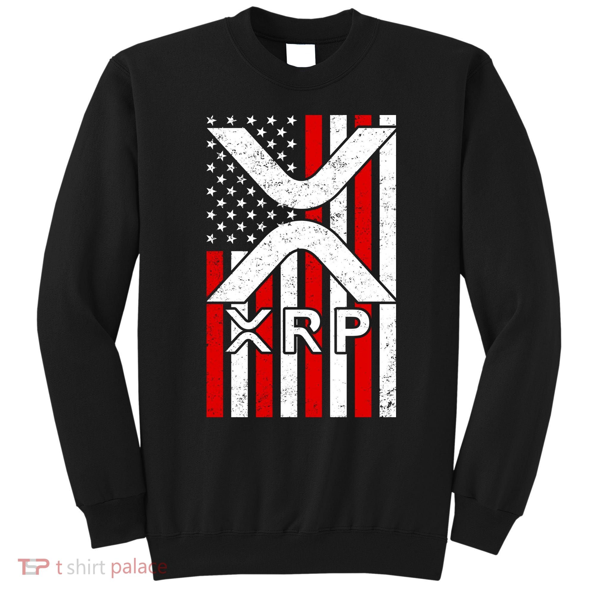 XRP Cryptocurrency USA American Flag Sweatshirt