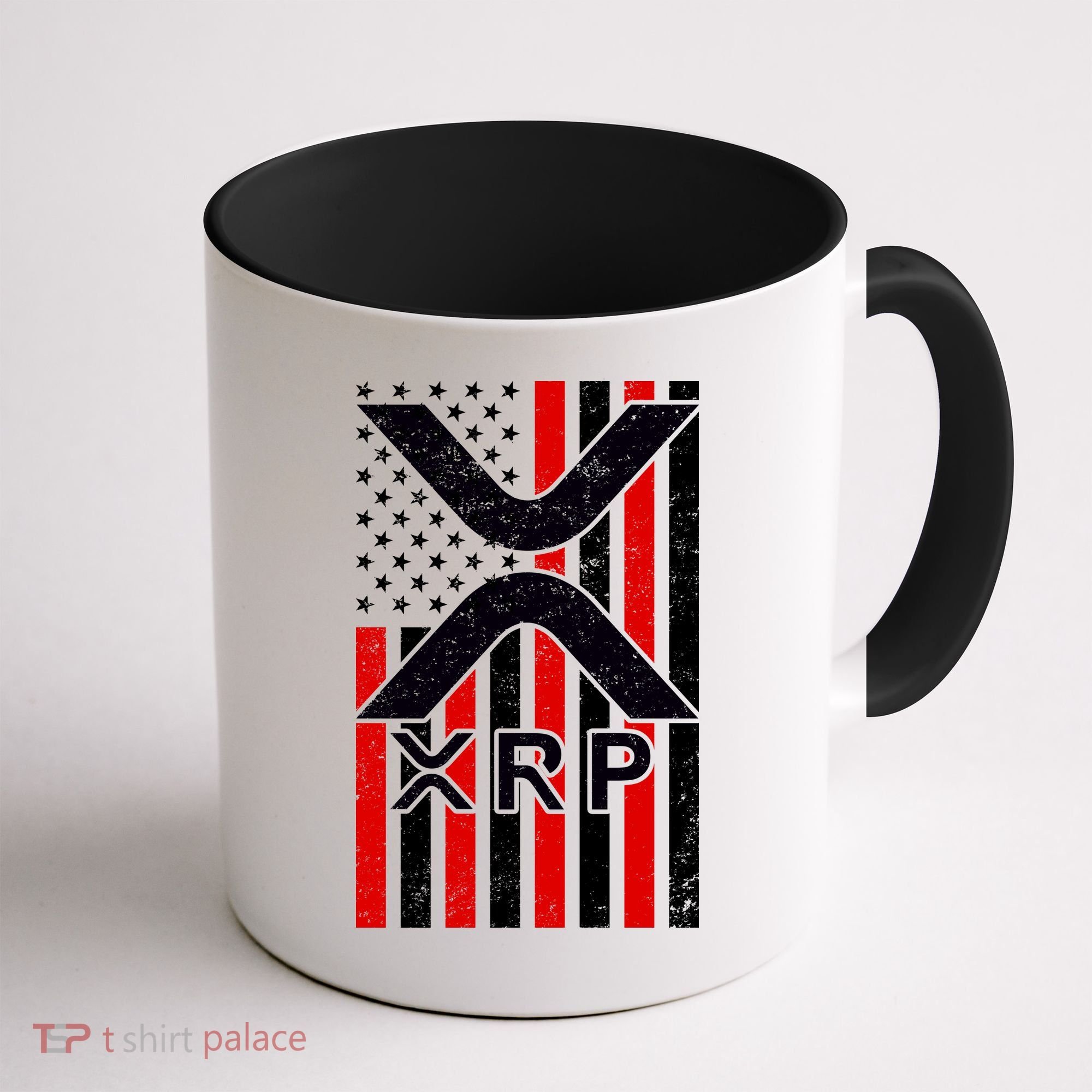 XRP Cryptocurrency USA American Flag Coffee Mug