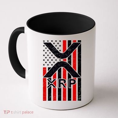 XRP Cryptocurrency USA American Flag Coffee Mug