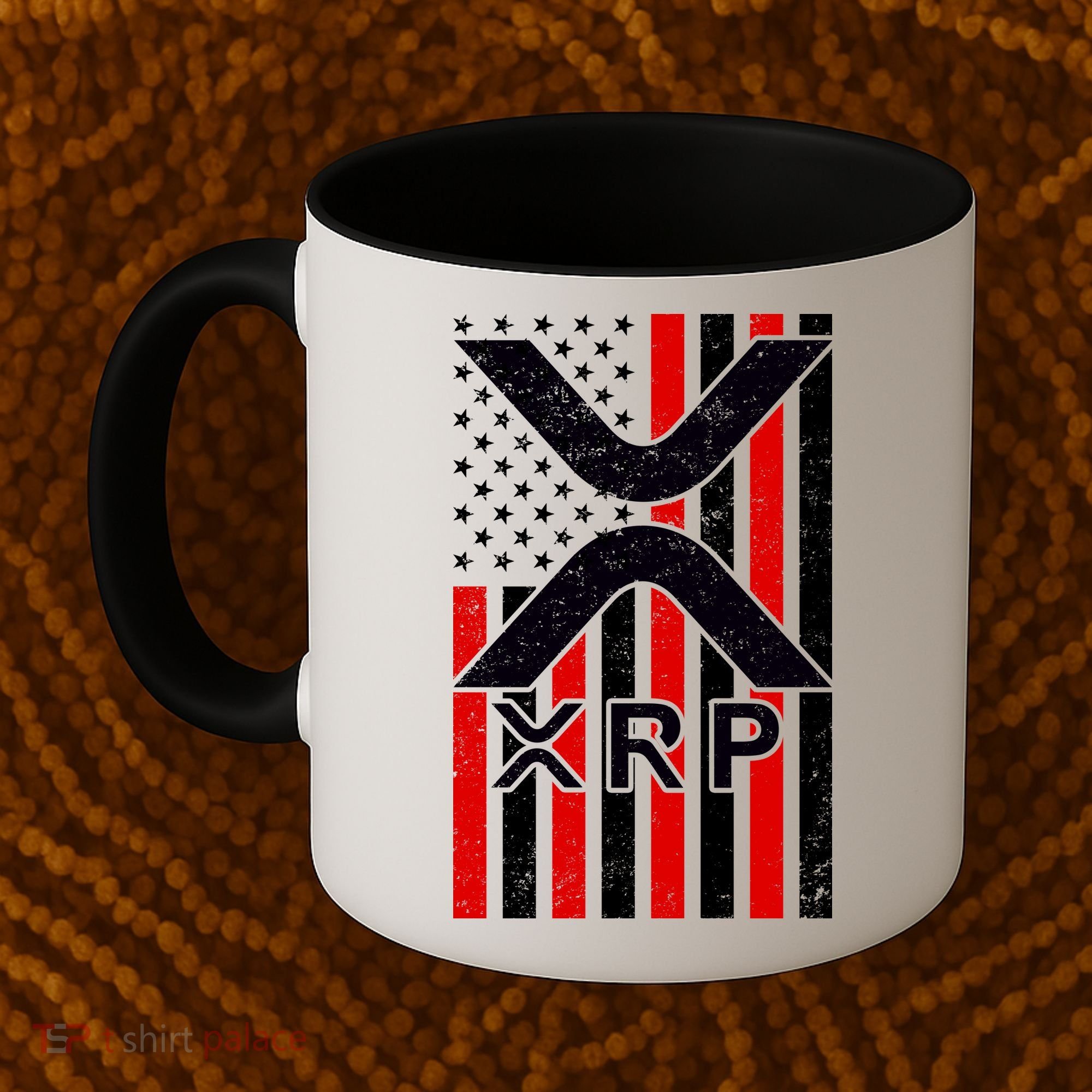 XRP Cryptocurrency USA American Flag Coffee Mug