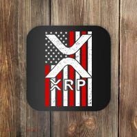 XRP Cryptocurrency USA American Flag Coaster thumb 0