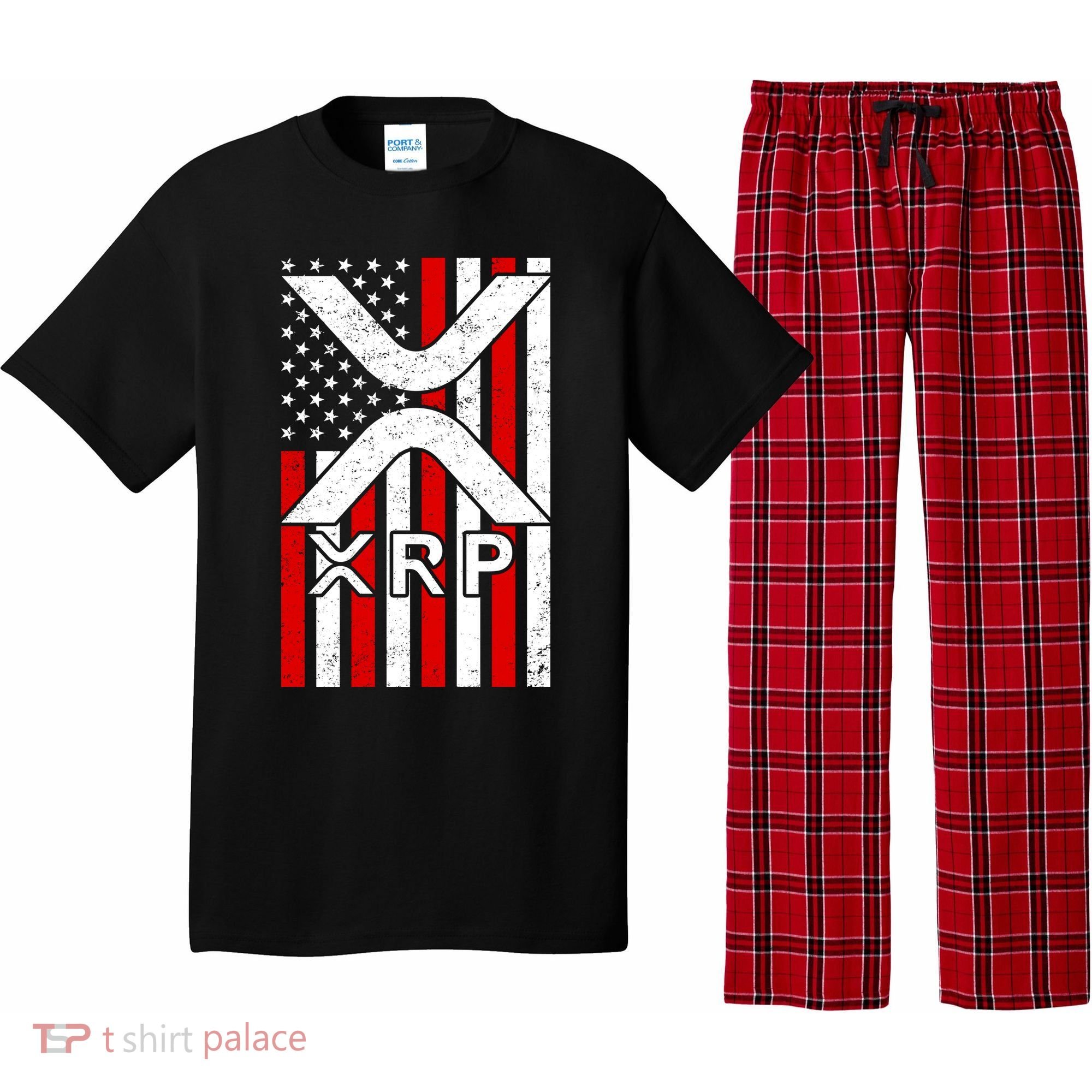 XRP Cryptocurrency USA American Flag Pajama Set