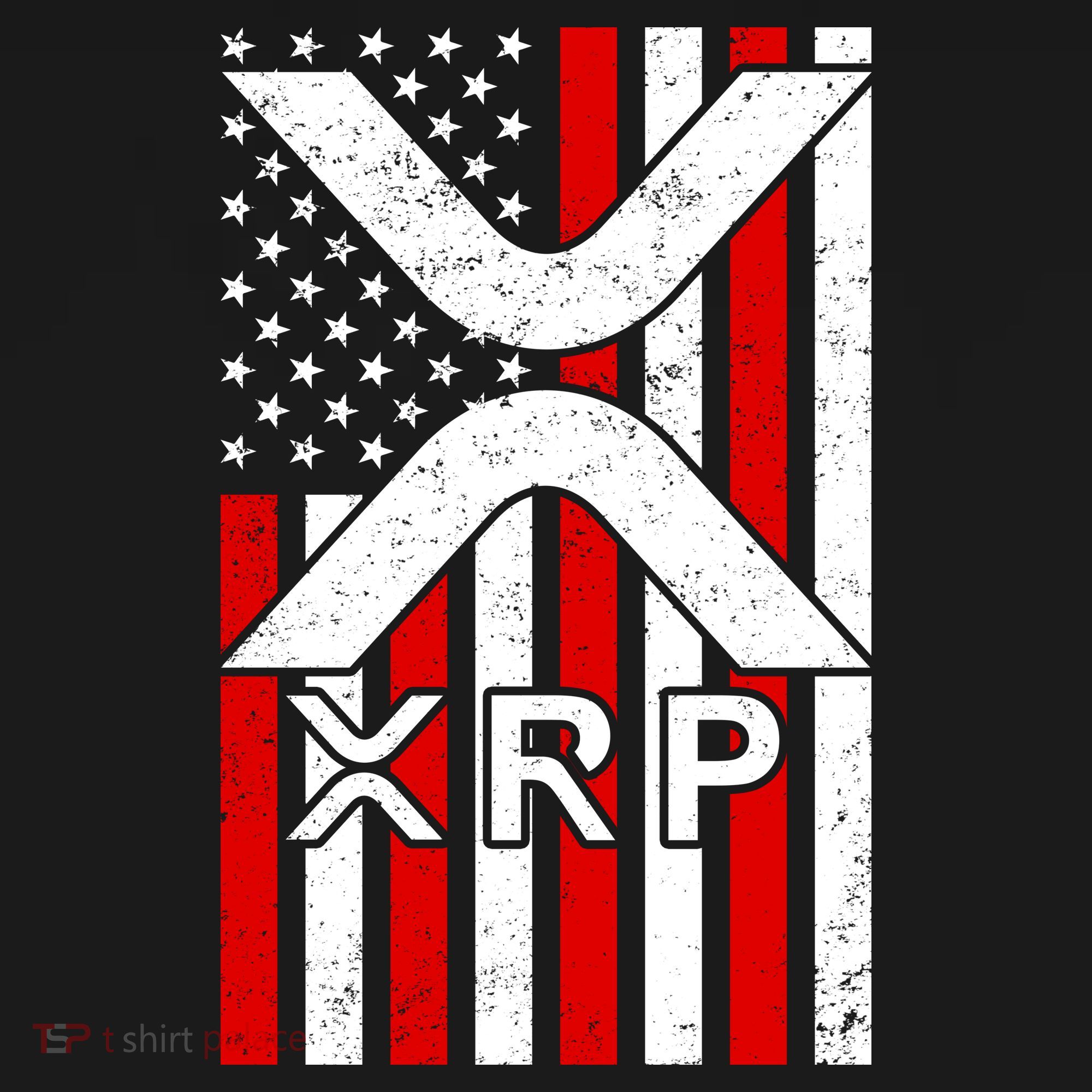XRP Cryptocurrency USA American Flag Ornament