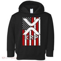 XRP Cryptocurrency USA American Flag Toddler Hoodie thumb 0