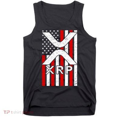XRP Cryptocurrency USA American Flag Tank Top