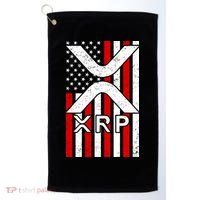 XRP Cryptocurrency USA American Flag Golf Towel thumb 0
