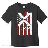 XRP Cryptocurrency USA American Flag Toddler T-Shirt thumb 0