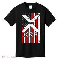 XRP Cryptocurrency USA American Flag Kids T-Shirt thumb 0