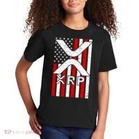 XRP Cryptocurrency USA American Flag Kids T-Shirt thumb 2