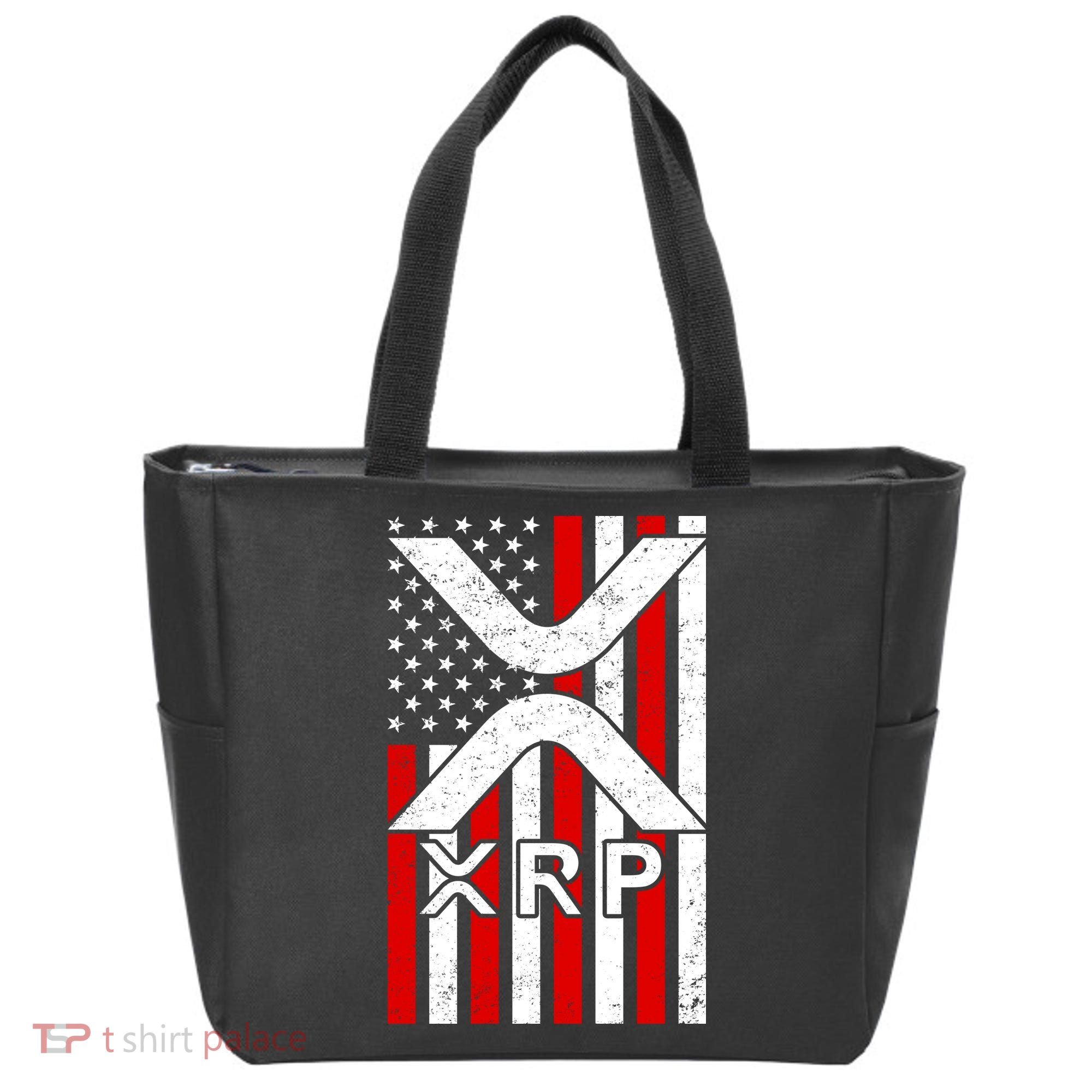 XRP Cryptocurrency USA American Flag Tote Bag