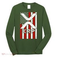 XRP Cryptocurrency USA American Flag Long Sleeve Shirt thumb 0
