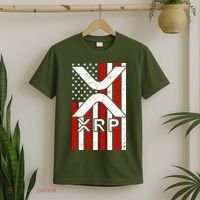 XRP Cryptocurrency USA American Flag T-Shirt thumb 2
