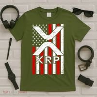 XRP Cryptocurrency USA American Flag T-Shirt thumb 5