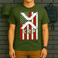 XRP Cryptocurrency USA American Flag T-Shirt thumb 6