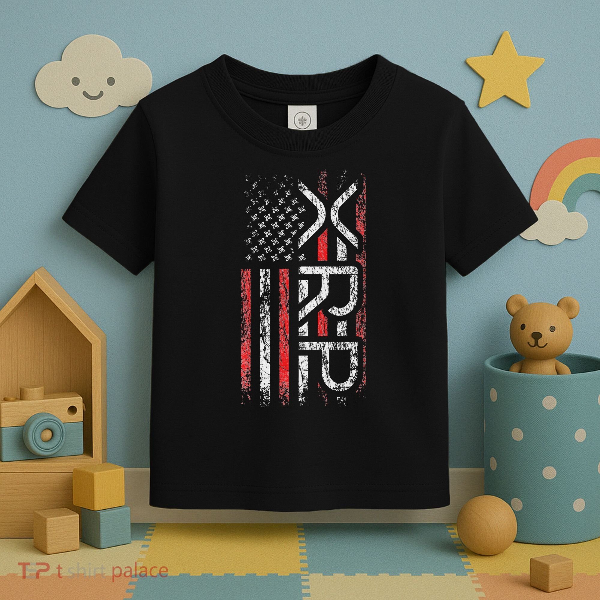 Xrp Crypto Xrp Cryptocurrency American Flag Xrp Toddler T-Shirt