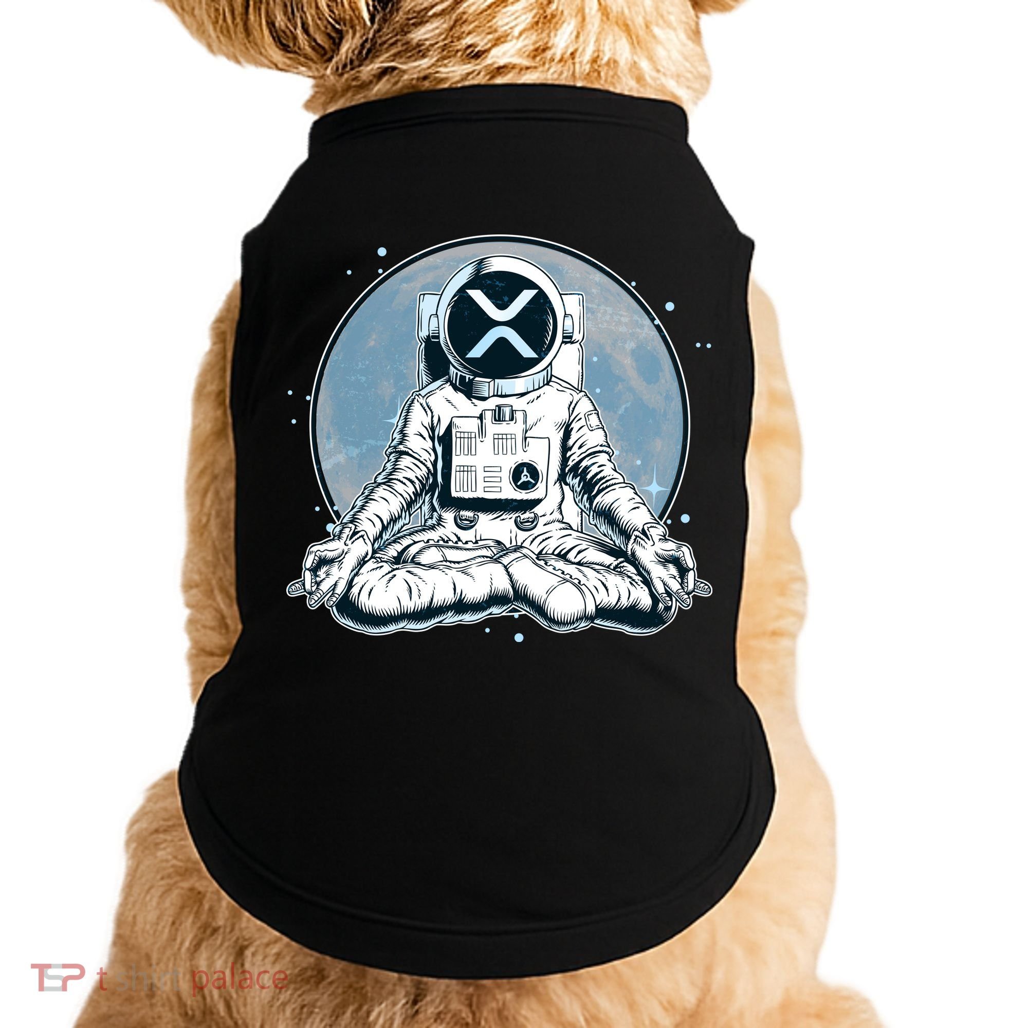 XRP Cryptocurrency Yoga Astronaut Moon Doggie Tank
