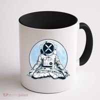 XRP Cryptocurrency Yoga Astronaut Moon Coffee Mug thumb 1