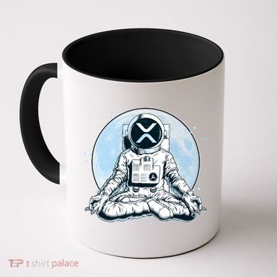 XRP Cryptocurrency Yoga Astronaut Moon Coffee Mug