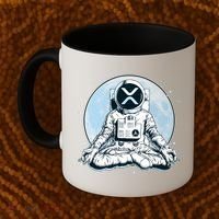XRP Cryptocurrency Yoga Astronaut Moon Coffee Mug thumb 2