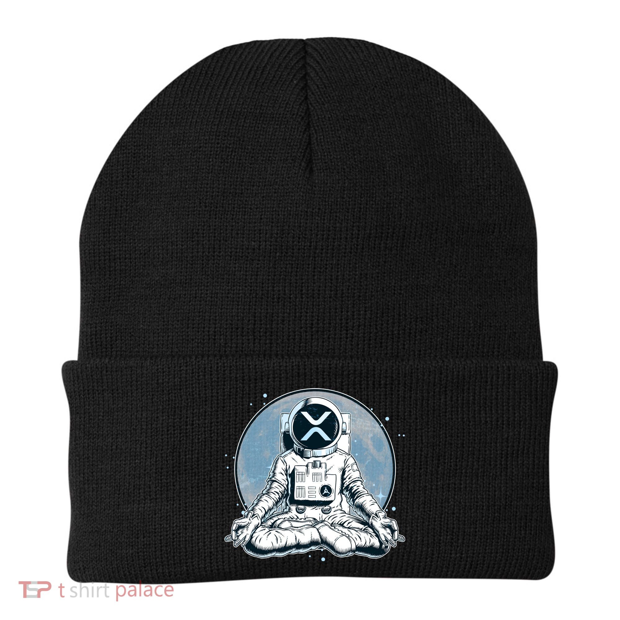 XRP Cryptocurrency Yoga Astronaut Moon Beanie