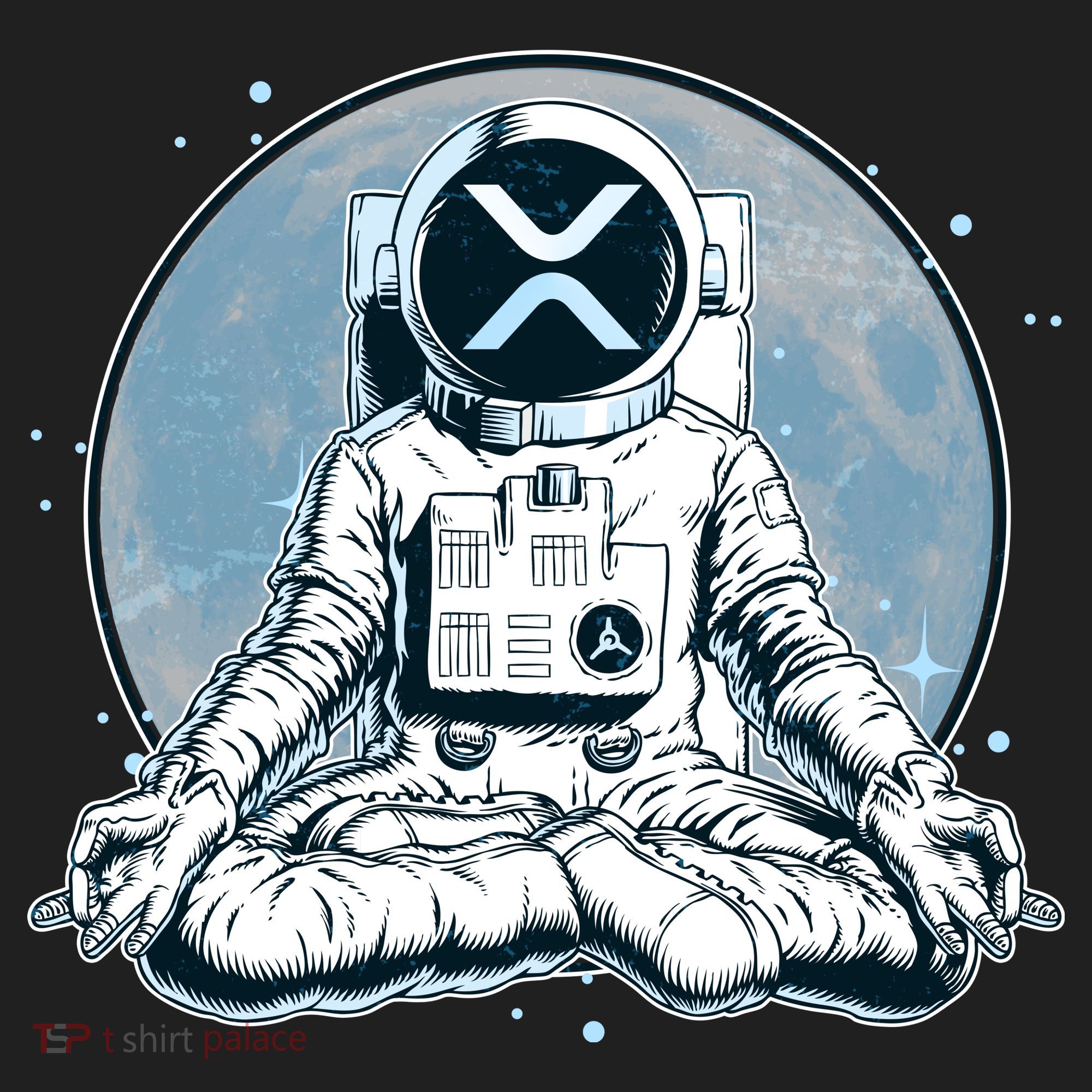 XRP Cryptocurrency Yoga Astronaut Moon Beanie