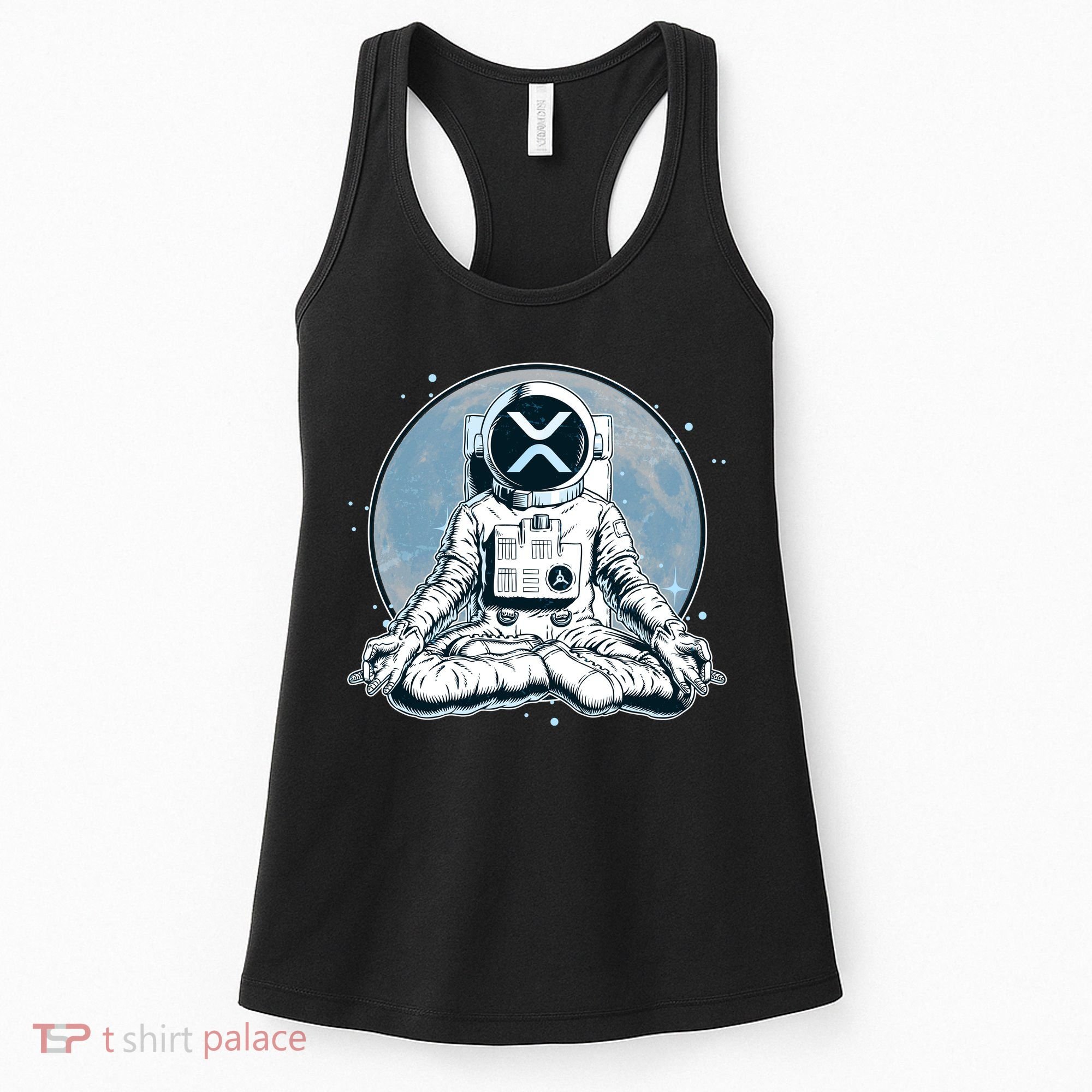 XRP Cryptocurrency Yoga Astronaut Moon Women's Tank Top