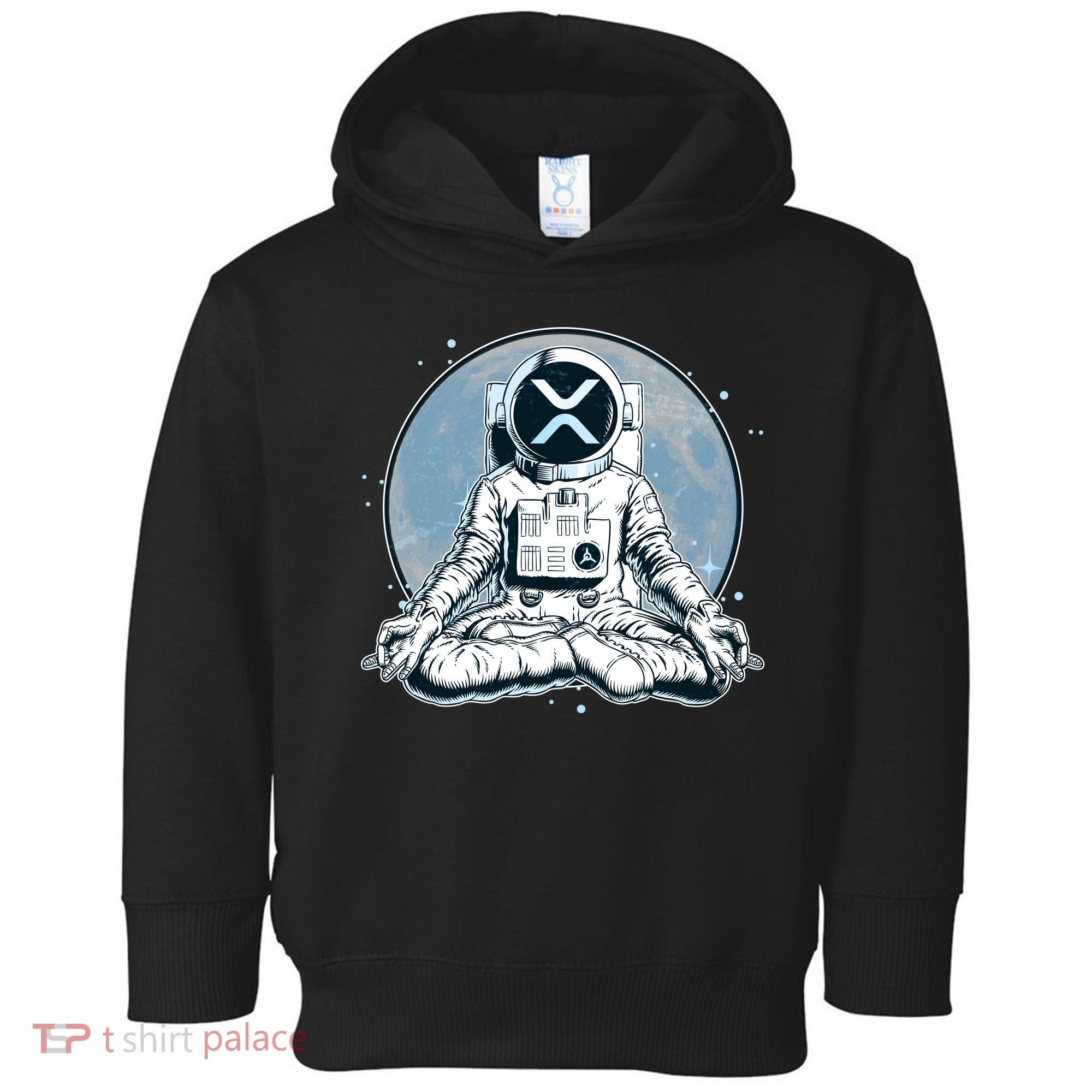 XRP Cryptocurrency Yoga Astronaut Moon Toddler Hoodie