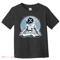 XRP Cryptocurrency Yoga Astronaut Moon Toddler T-Shirt thumb 0