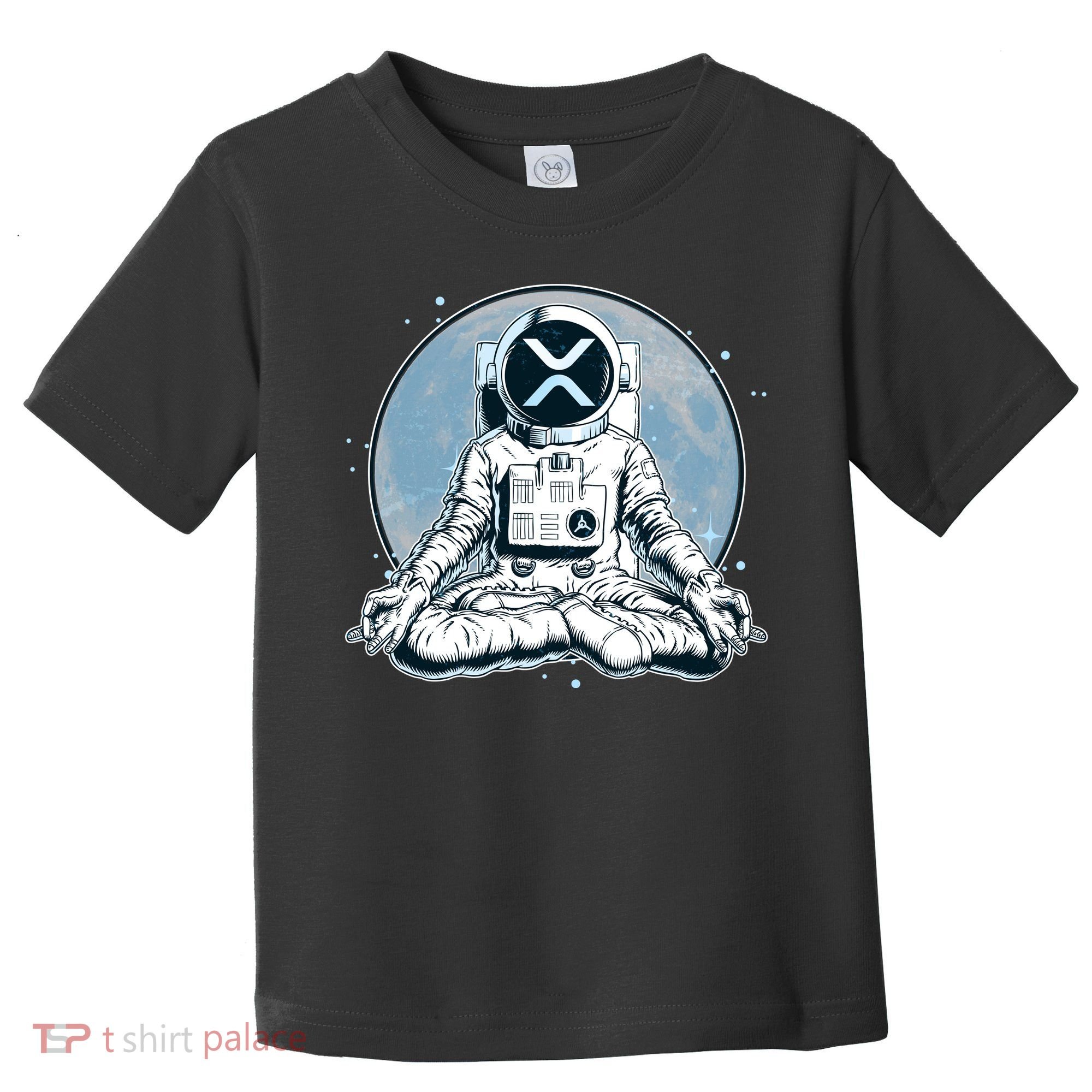 XRP Cryptocurrency Yoga Astronaut Moon Toddler T-Shirt