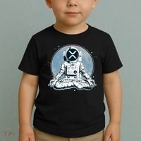 XRP Cryptocurrency Yoga Astronaut Moon Toddler T-Shirt thumb 2